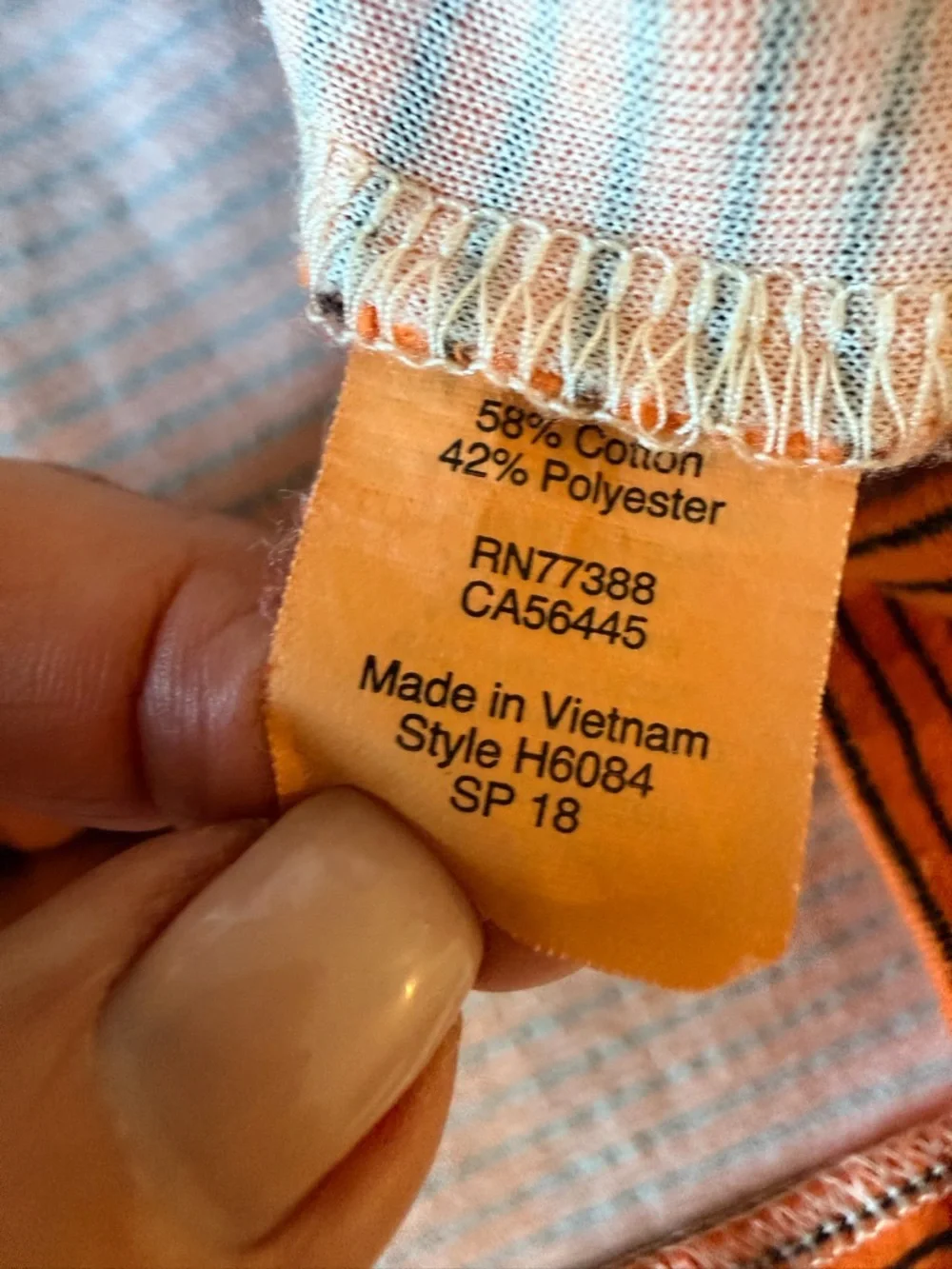 J.Crew Orange Black Striped Bell Sleeve Top Size L Casual Knit Blouse
